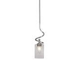 Capri 1 Light Steel Mini Stem Hung Pendant 17 Inch Tall by Toltec - 901-BN-300