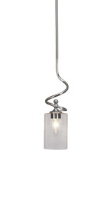 Capri 1 Light Steel Mini Stem Hung Pendant 17 Inch Tall by Toltec - 901-BN-300