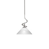 Capri 1 Light Medium Stem Hung Pendant 16.5 Inch Tall by Toltec - 901-BN-306