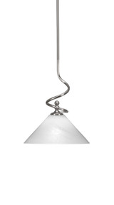 Capri 1 Light Medium Stem Hung Pendant 16.5 Inch Tall by Toltec - 901-BN-306