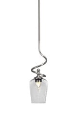 Capri 1 Light Mini Stem Hung Pendant 17 Inch Tall by Toltec - 901-BN-210