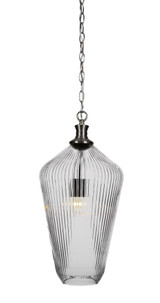 Carina 1 Light Small Chain Hung Pendant 20 Inch Tall by Toltec - 93-105-20-