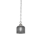 Zola 1 Light Steel Chain Hung Small Pendant by Toltec - 92-6.75-2