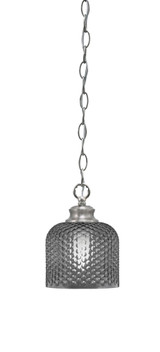 Zola 1 Light Steel Chain Hung Small Pendant by Toltec - 92-6.75-2