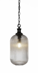 Carina 1 Light Small Chain Hung Pendant 17.5 Inch Tall by Toltec - 94-BN-4608