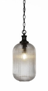 Carina 1 Light Small Chain Hung Pendant 17.5 Inch Tall by Toltec - 94-BN-4608