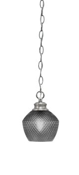 Zola 1 Light Chain Hung Small Pendant 6.25 Inch Tall by Toltec - 92-6.25