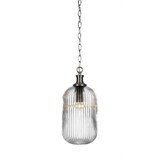 Carina 1 Light Small Chain Hung Pendant 17 Inch Tall by Toltec - 94-825-17-