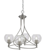 Capri 4 Light Medium Chandelier by Toltec 904-BN-4100 - 904-BN-4100