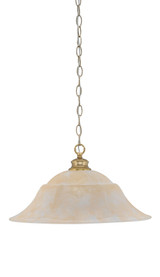 Chain 1 Light Large Chain Hung Pendant 20 Inch Wide by Toltec - 92-BN-53813