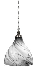 Juno 1 Light Large Chain Hung Pendant 19.25 Inch Tall by Toltec - 97-BN-4749