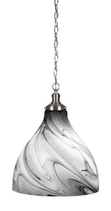 Juno 1 Light Large Chain Hung Pendant 19.25 Inch Tall by Toltec - 97-BN-4749