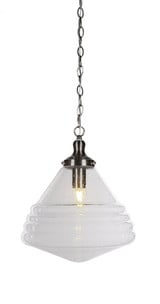Juno 1 Light Medium Chain Hung Pendant 16 Inch Tall by Toltec - 98-13-16-