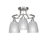 Paramount 3 Light 12 Inch Tall Semi Flush Mount by Toltec - P3_3417_SF12