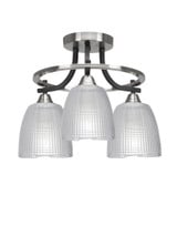 Paramount 3 Light 12 Inch Tall Semi Flush Mount by Toltec - P3_3417_SF12