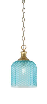 Zola 1 Light Chain Hung Small Pendant 11.75 Inch Tall by Toltec - 96-11.75