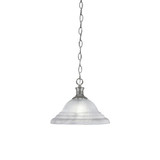 Chain 1 Light Medium Chain Hung Pendant 9.25 Inch Tall by Toltec - 96-BN-5931
