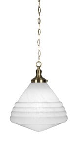 Juno 1 Light Medium Chain Hung Pendant 16.25 Inch Tall by Toltec - 98-14-1625-