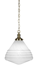 Juno 1 Light Medium Chain Hung Pendant 16.25 Inch Tall by Toltec - 98-14-1625-