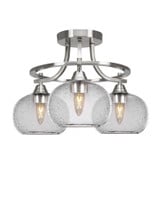 Paramount 3 Light 16 Inch Wide Semi Flush Mount by Toltec - P3_3417_SF16