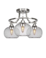 Paramount 3 Light 16 Inch Wide Semi Flush Mount by Toltec - P3_3417_SF16