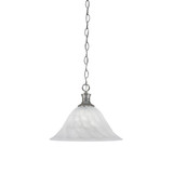 Chain 1 Light Medium Chain Hung Pendant 10.75 Inch Tall by Toltec - 96-BN-5731