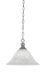 Chain 1 Light Medium Chain Hung Pendant 10.75 Inch Tall by Toltec - 96-BN-5731