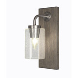 Oxbridge 1 Light Cylinder Glass Wall Sconce 12 Inch Tall by Toltec - OX1_1771_WS525CYL