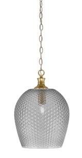 Zola 1 Light Chain Hung Medium Pendant 17 Inch Tall by Toltec - 95-17-1