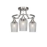Paramount 3 Light 14.25 Inch Length Semi Flush Mount by Toltec - P3_3417_SF1415