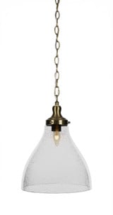 Juno 1 Light Medium Chain Hung Pendant 15.5 Inch Tall by Toltec - 99-1175-155-