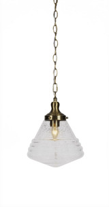Juno 1 Light Small Chain Hung Pendant 13 Inch Tall by Toltec - 99-10-13-