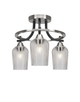 Paramount 3 Light 14.25 Inch Length Semi Flush Mount by Toltec - P3_3417_SF1415