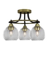 Paramount 3 Light 12.25 Inch Tall Semi Flush Mount by Toltec - P3_3417_SF155