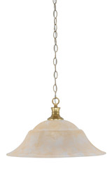 Chain 1 Light Large Chain Hung Pendant 11.25 Inch Tall by Toltec - 96-BN-53813