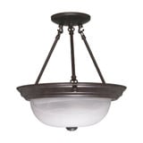 2 Light 13.25 Inch Wide Semi Flush Mount by Nuvo - 60-201-1314