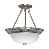 3 Light 15.25 Inch Wide Semi Flush Mount by Nuvo - 60-202-1525