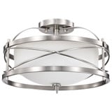 Ginger 2 Light 14 Inch Wide Semi Flush Mount by Nuvo - 60-2L