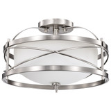 Ginger 2 Light 14 Inch Wide Semi Flush Mount by Nuvo - 60-2L