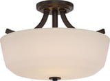Laguna 2 Light 15.25 Inch Wide Semi Flush Mount by Nuvo - 60-526L