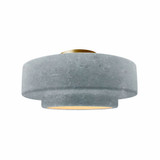 Radiance 1 Light Medium Tier Concrete Semi Flush Mount by Justice Design - CER-6363-CONC
