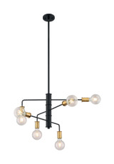 Ryder 6 Light Medium Chandelier by Nuvo - 60-7-6C