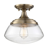 Kew 1 Light 10.38 Inch Wide Flush Mount by Nuvo - 60-67-1SF