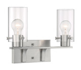Sommerset 2 Light Vanity Light by Nuvo - 60-717-2BV