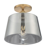 Motif 1 Light 10 Inch Wide Smoked Glass Flush Mount by Nuvo - 60-73-10SF-G