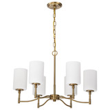Liam 6 Light Chandelier 16.38 Inch Tall and 25 Inch Wide by Nuvo - 60/8206