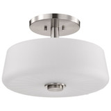 Lune 3 Light Semi Flush Mount 10.5 Inch Tall and 16 Inch Wide by Nuvo - 60/8229