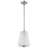 Lune 1 Light Mini Pendant 12.75 Inch Tall and 8 Inch Wide by Nuvo - 60/8227
