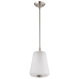 Lune 1 Light Mini Pendant 12.75 Inch Tall and 8 Inch Wide by Nuvo - 60/8227