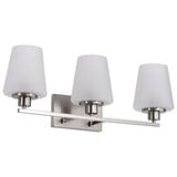 Lune 3 Light Bath Vanity 8.75 Inch Tall and 24 Inch Wide by Nuvo - 60/8223